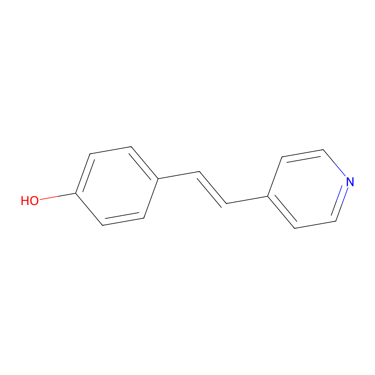 (E)-4-(4-Hydroxystyryl)pyridine molecular structure, CAS 67882-97-7