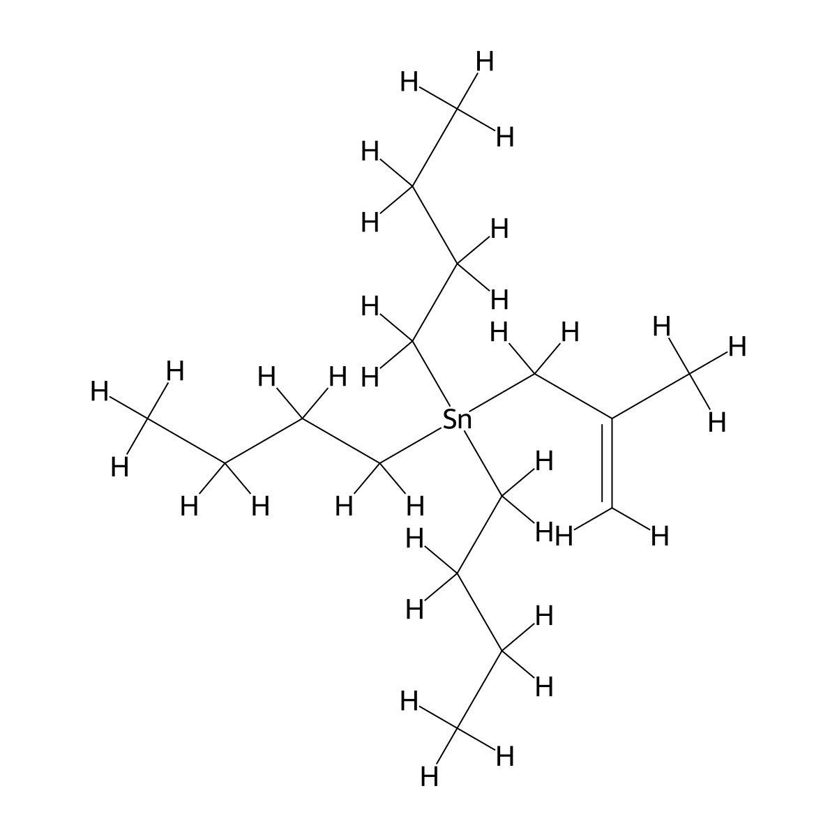 Methallyltri-n-butyltin molecular structure, CAS 67883-62-9