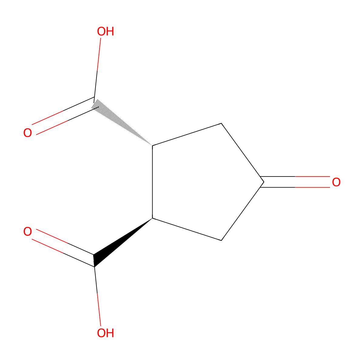 rel-(1R,2R)-4-Oxo-1,2-cyclopentanedicarboxylic acid molecular structure, CAS 67885-97-6