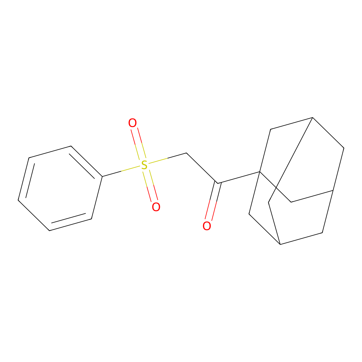 1-(1-Adamantyl)-2-(phenylsulfonyl)ethanone molecular structure, CAS 67886-39-9