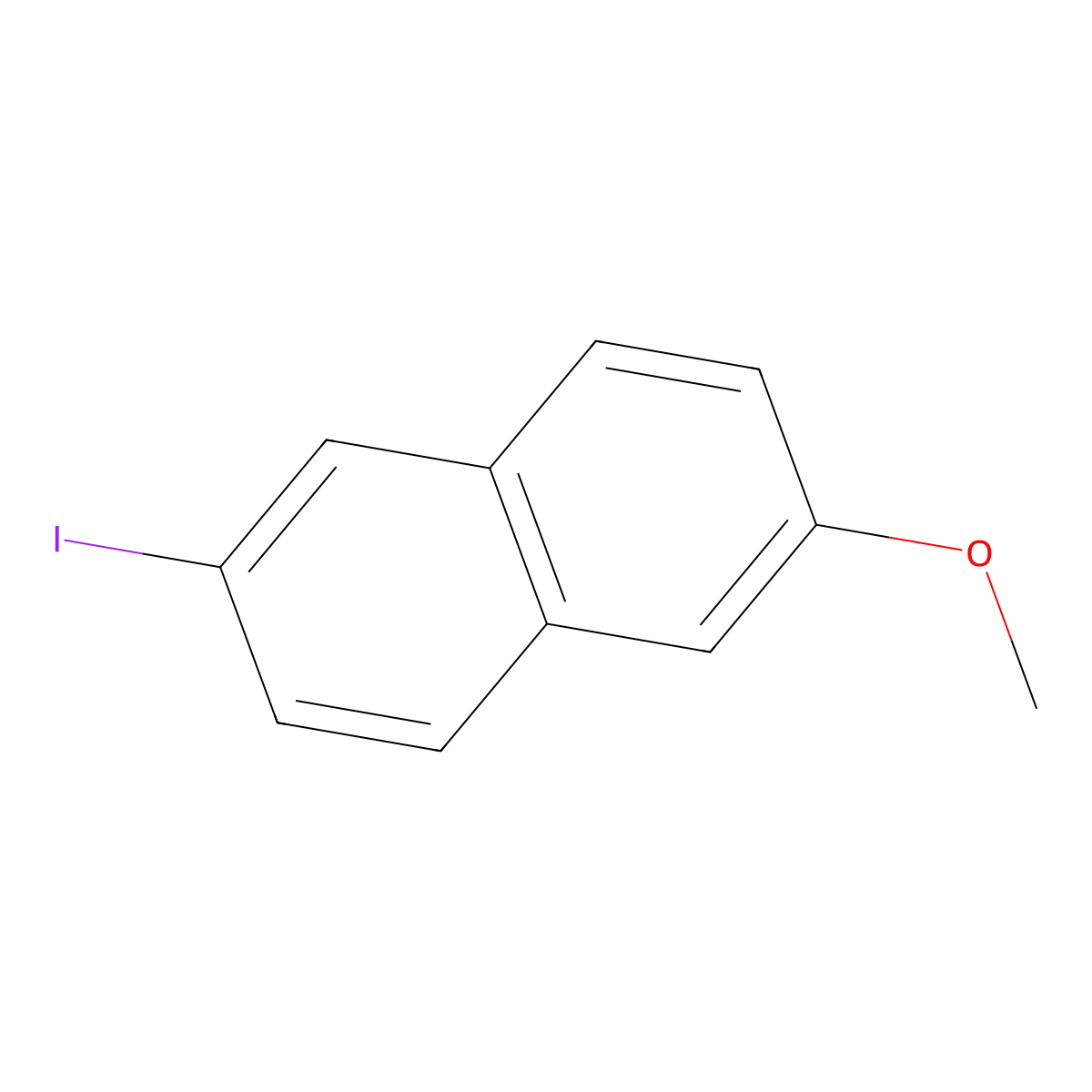 2-Iodo-6-methoxynaphthalene molecular structure, CAS 67886-69-5