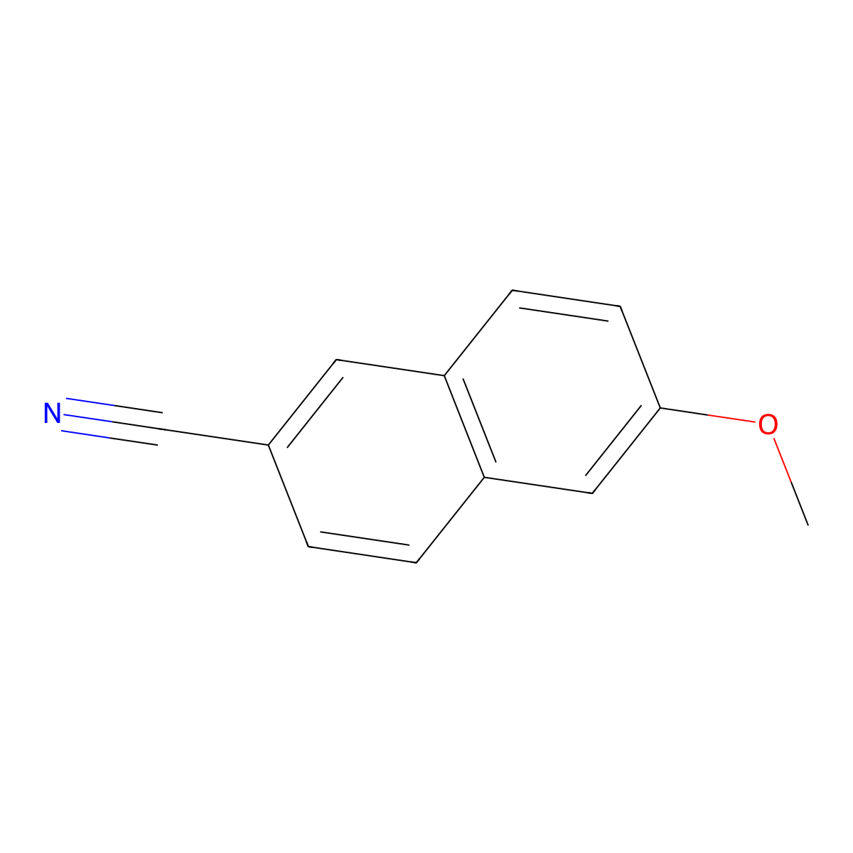 6-Methoxynaphthalene-2-carbonitrile molecular structure, CAS 67886-70-8