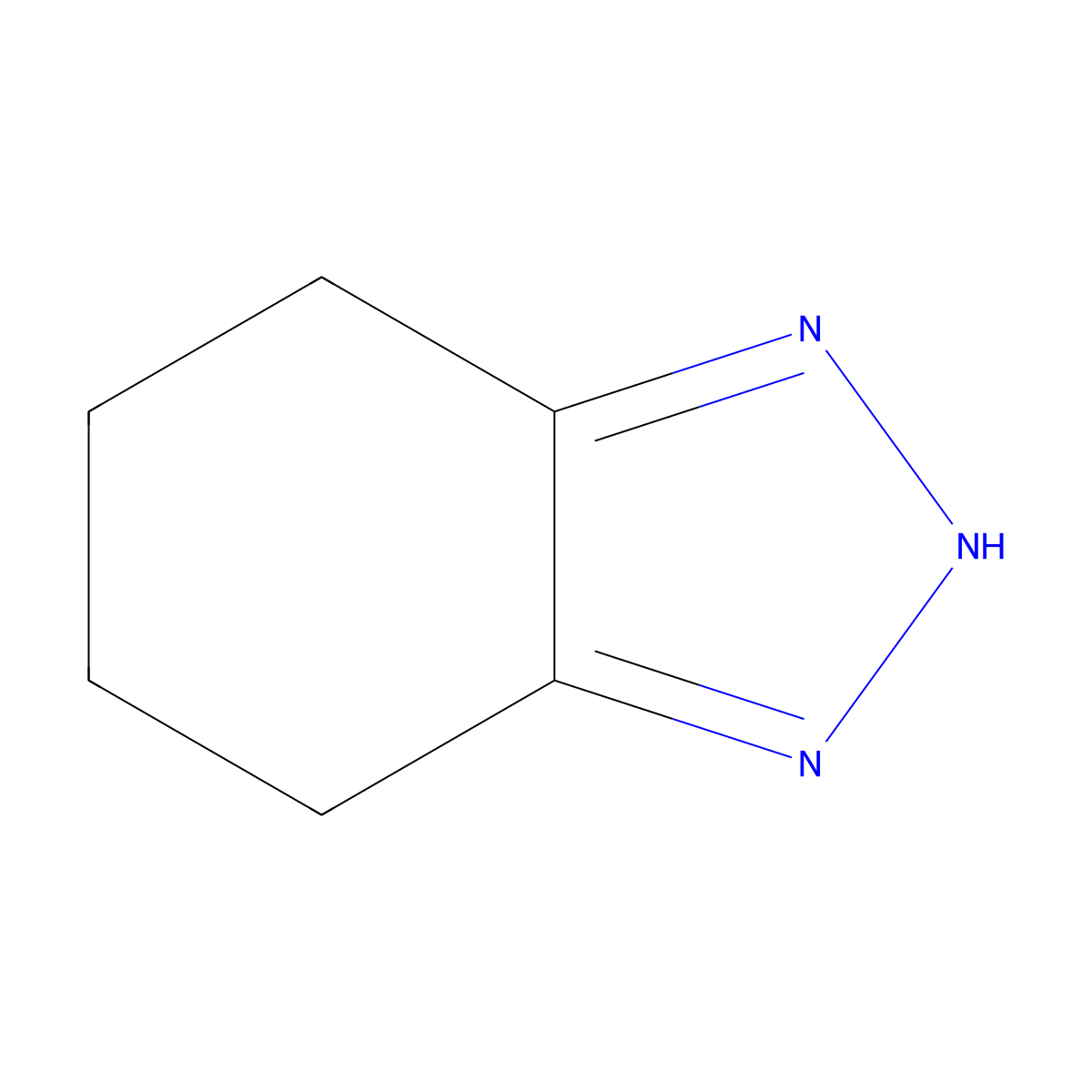 1H-Benzotriazole, 4,5,6,7-tetrahydro- molecular structure, CAS 6789-99-7