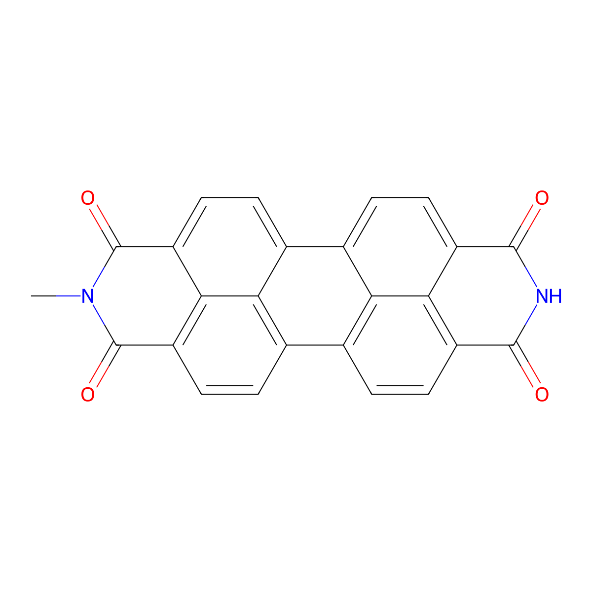 2-methylanthra[2,1,9-def:6,5,10-d'e'f']diisoquinoline-1,3,8,10(2H,9H)-tetrone molecular structure, CAS 67892-42-6