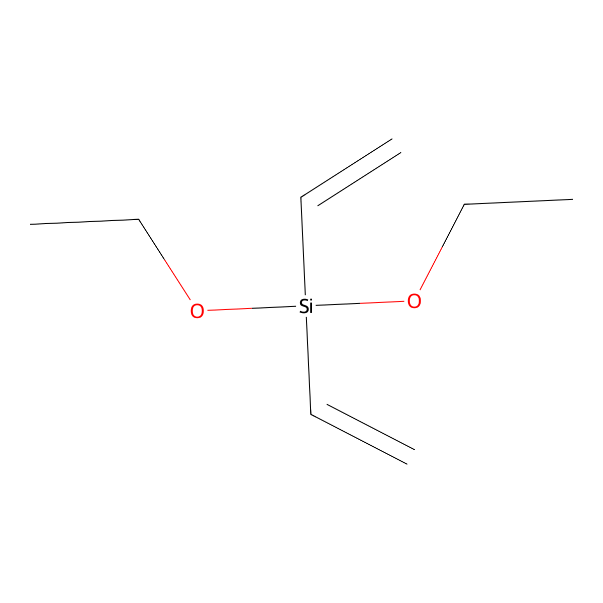 Silane, diethenyldiethoxy- molecular structure, CAS 67892-60-8