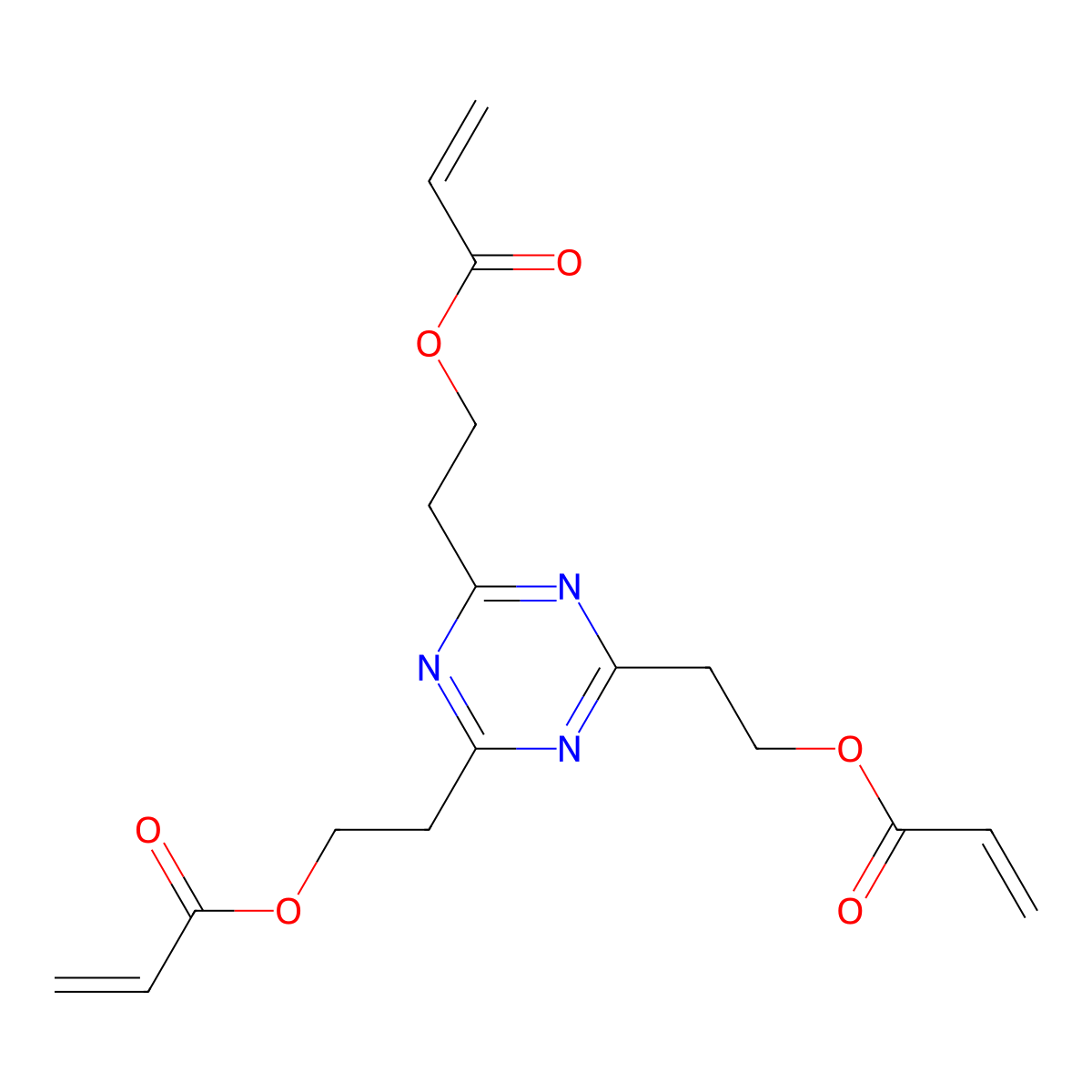 1,3,5-Triazine-2,4,6-triyltri-2,1-ethanediyl triacrylate molecular structure, CAS 67893-00-9