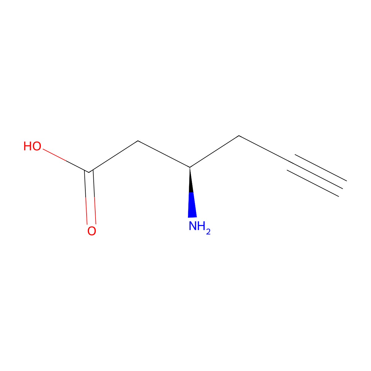 (3R)-3-aminohex-5-ynoic acid molecular structure, CAS 678969-17-0