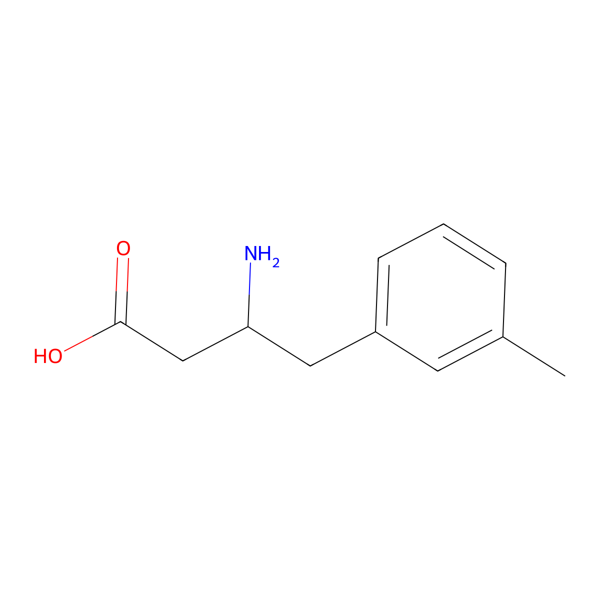3-Amino-4-(m-tolyl)butanoic acid molecular structure, CAS 678969-19-2