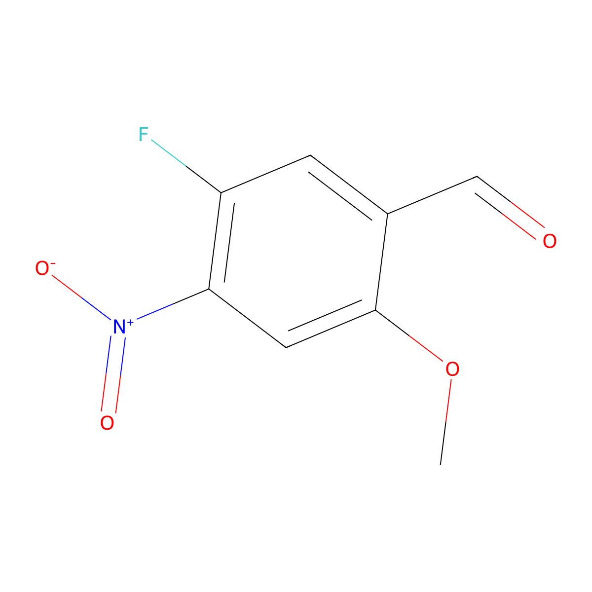 5-Fluoro-2-methoxy-4-nitrobenzaldehyde molecular structure, CAS 678969-88-5