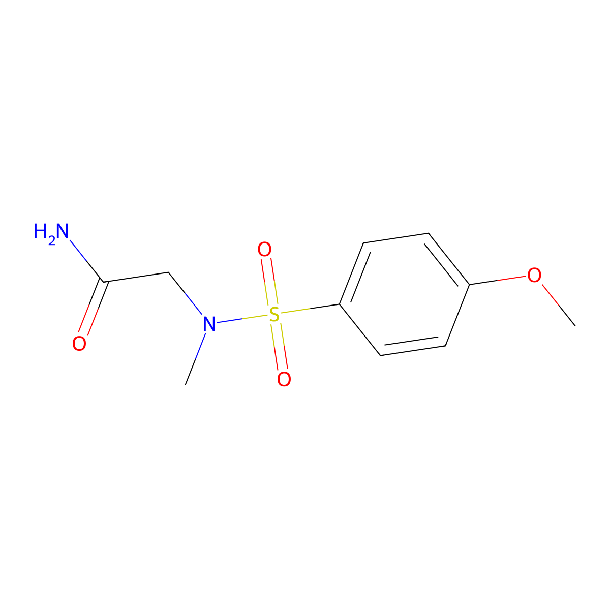 2-[(4-Methoxyphenyl)sulfonyl-methylamino]acetamide molecular structure, CAS 678971-60-3