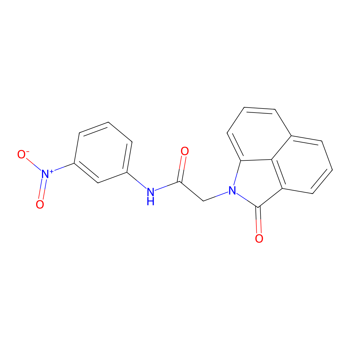 N-(3-nitrophenyl)-2-(2-oxobenzo[cd]indol-1(2H)-yl)acetamide molecular structure, CAS 678971-66-9