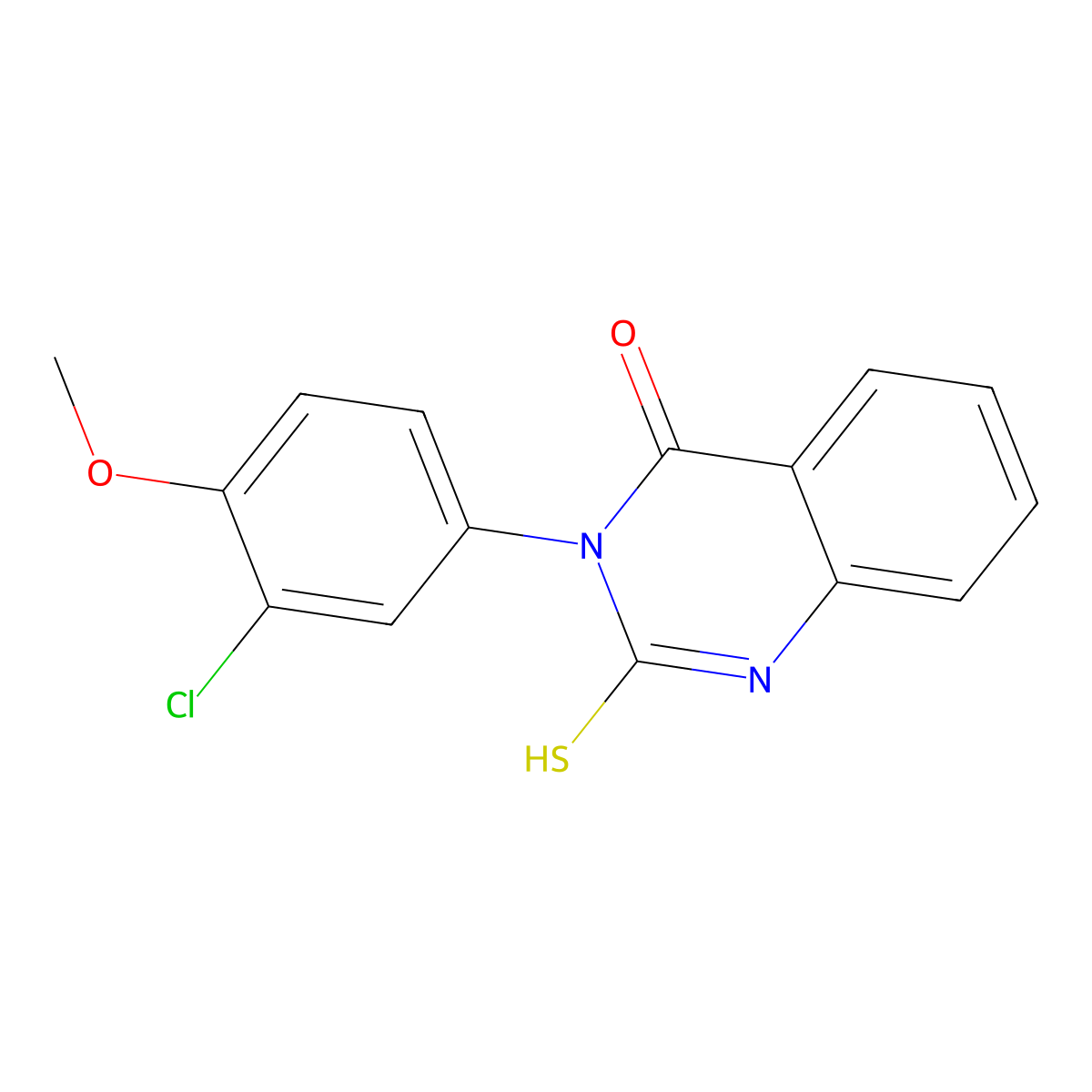 3-(3-Chloro-4-methoxyphenyl)-2-sulfanyl-3,4-dihydroquinazolin-4-one molecular structure, CAS 678972-64-0