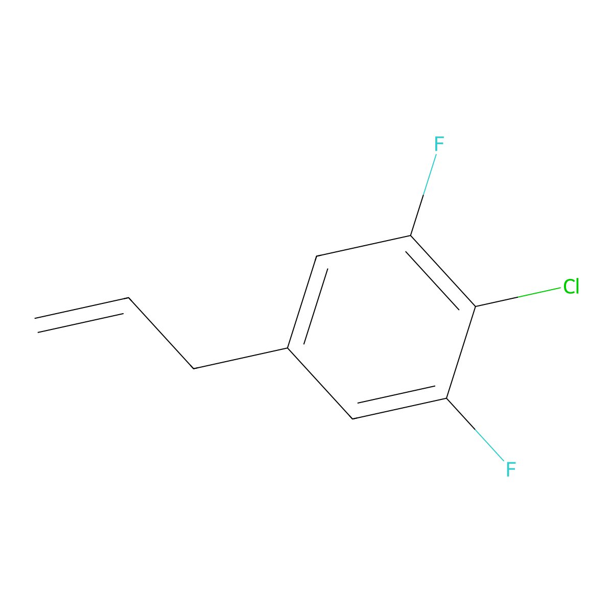 5-Allyl-2-chloro-1,3-difluorobenzene molecular structure, CAS 678980-73-9