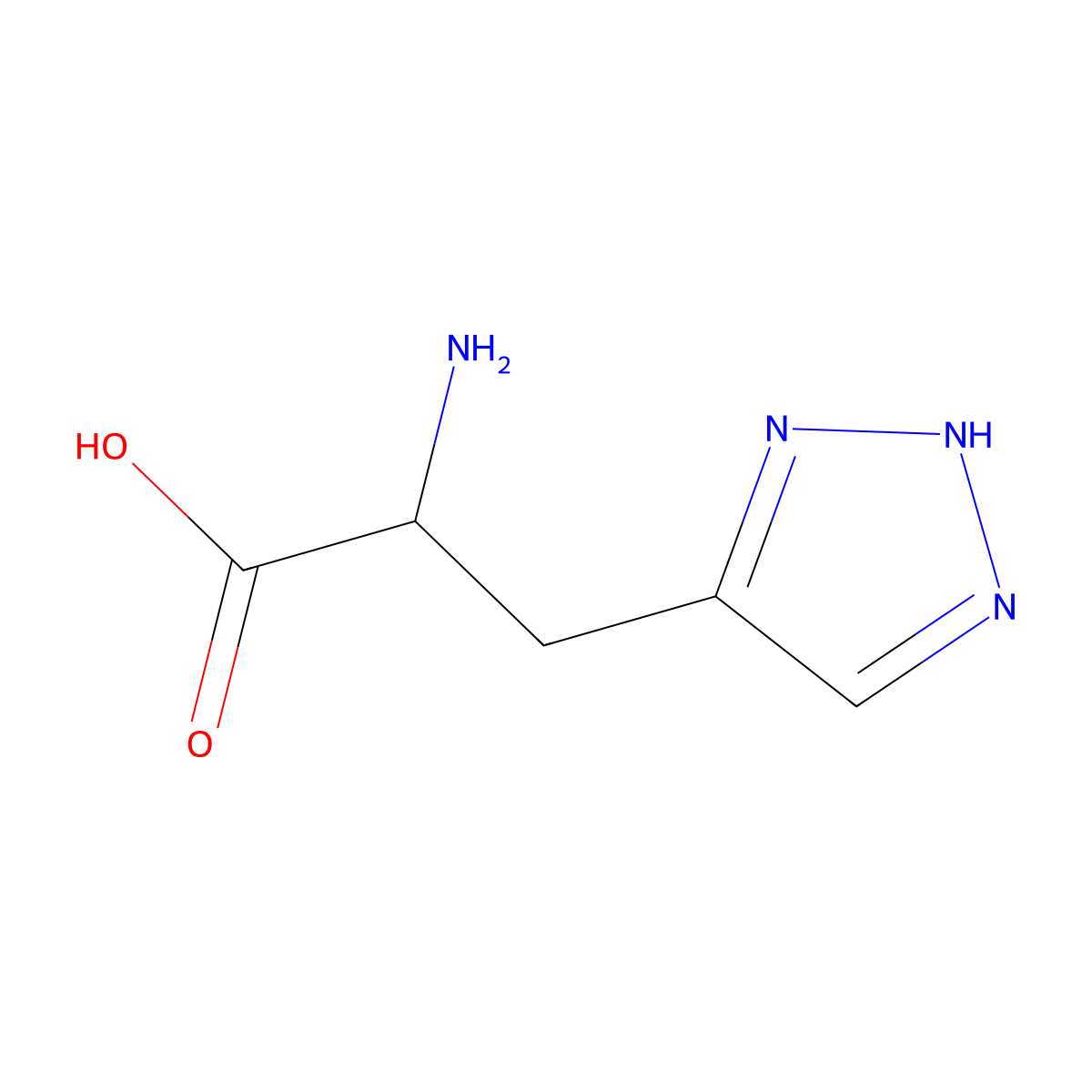 2-Amino-3-(1H-1,2,3-triazol-5-yl)propanoic acid molecular structure, CAS 678980-89-7