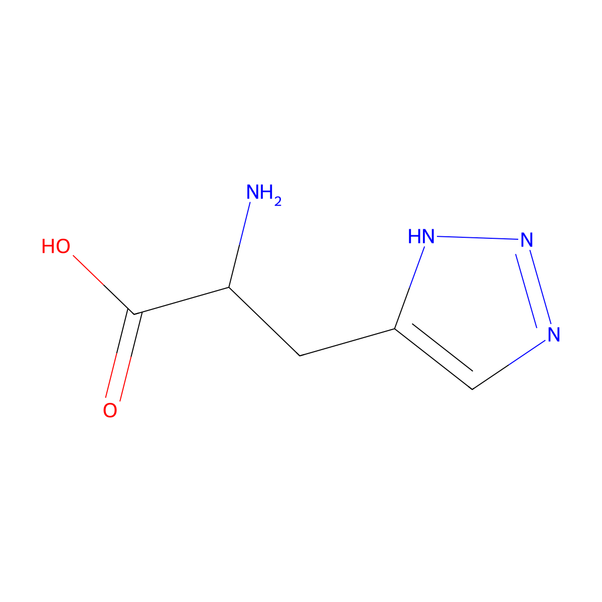 2-Amino-3-(1H-1,2,3-triazol-5-yl)propanoic acid molecular structure, CAS 678980-89-7