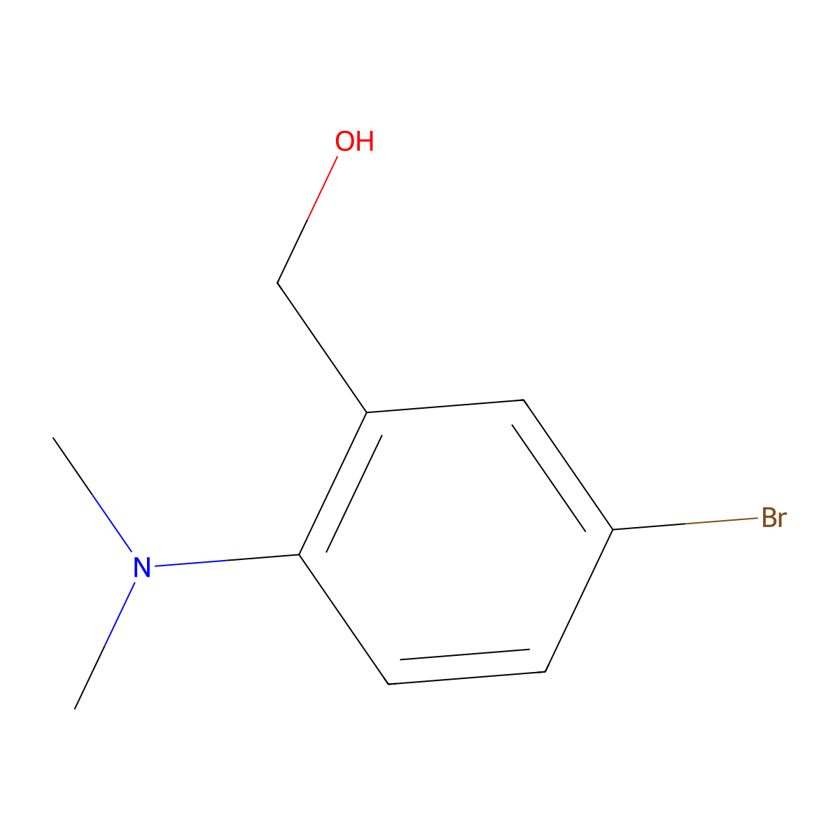 [5-Bromo-2-(dimethylamino)phenyl]methanol molecular structure, CAS 678986-52-2
