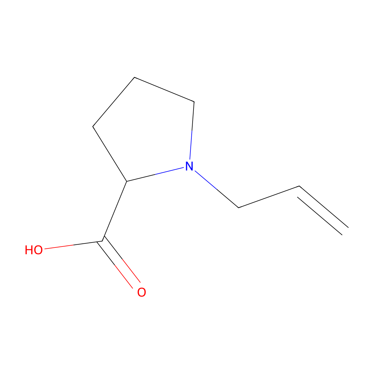 1-Allylpyrrolidine-2-carboxylic acid molecular structure, CAS 678988-13-1