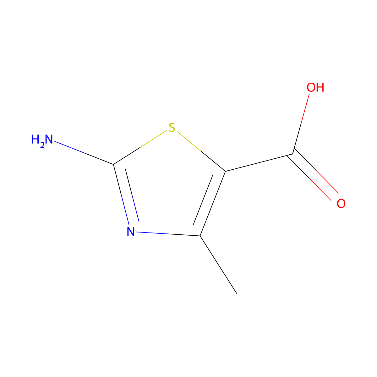 2-Amino-4-methyl-thiazole-5-carboxylic acid molecular structure, CAS 67899-00-7