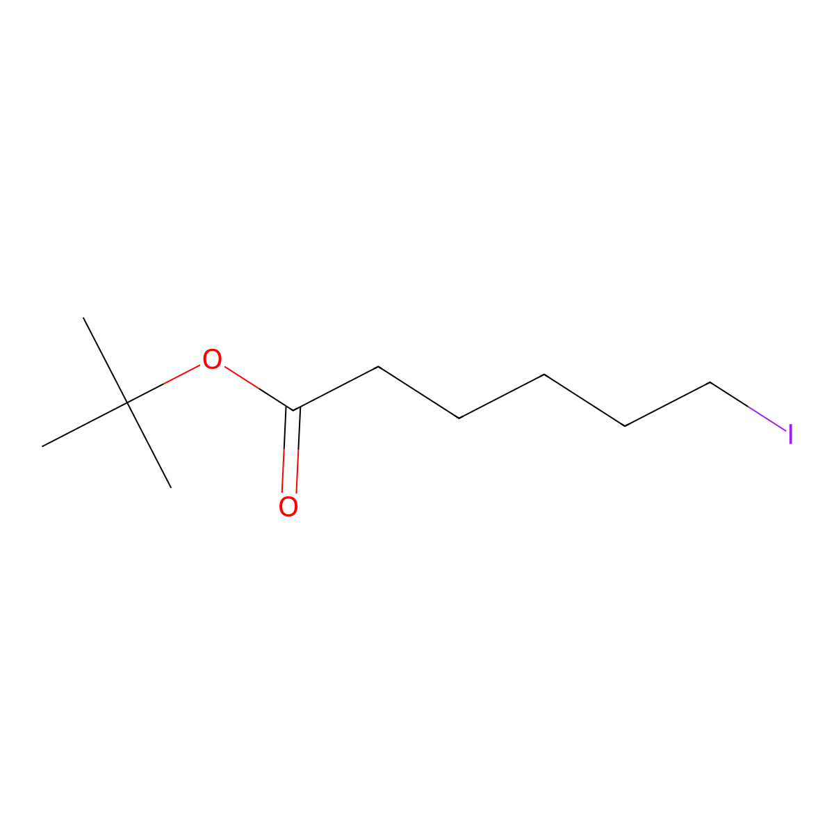 Tert-butyl 6-iodohexanoate molecular structure, CAS 67899-04-1