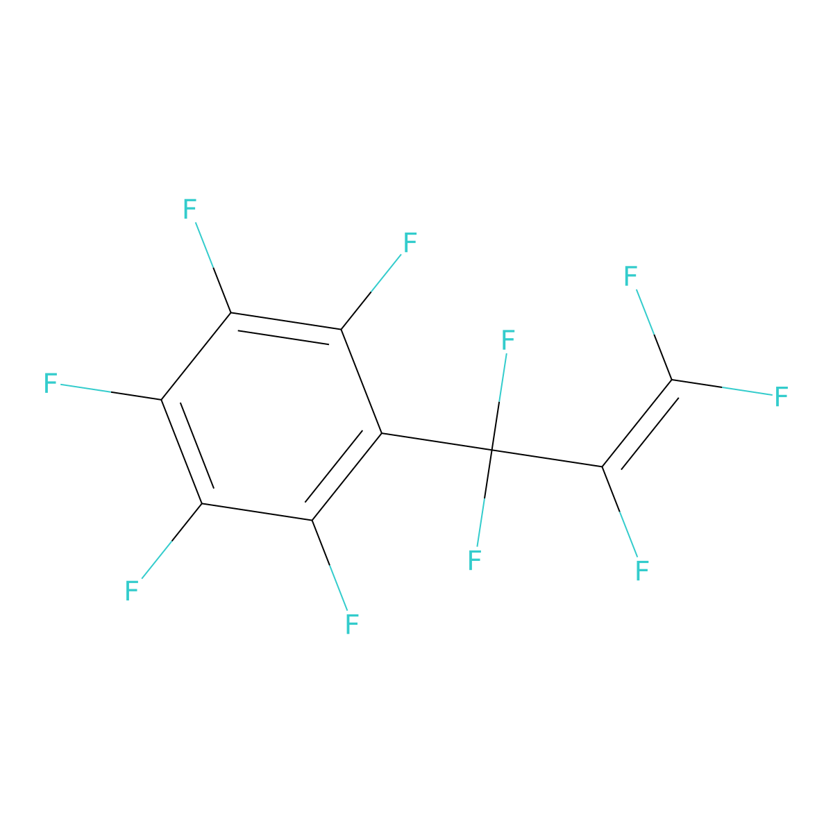 3-(Pentafluorophenyl)pentafluoro-1-propene molecular structure, CAS 67899-41-6