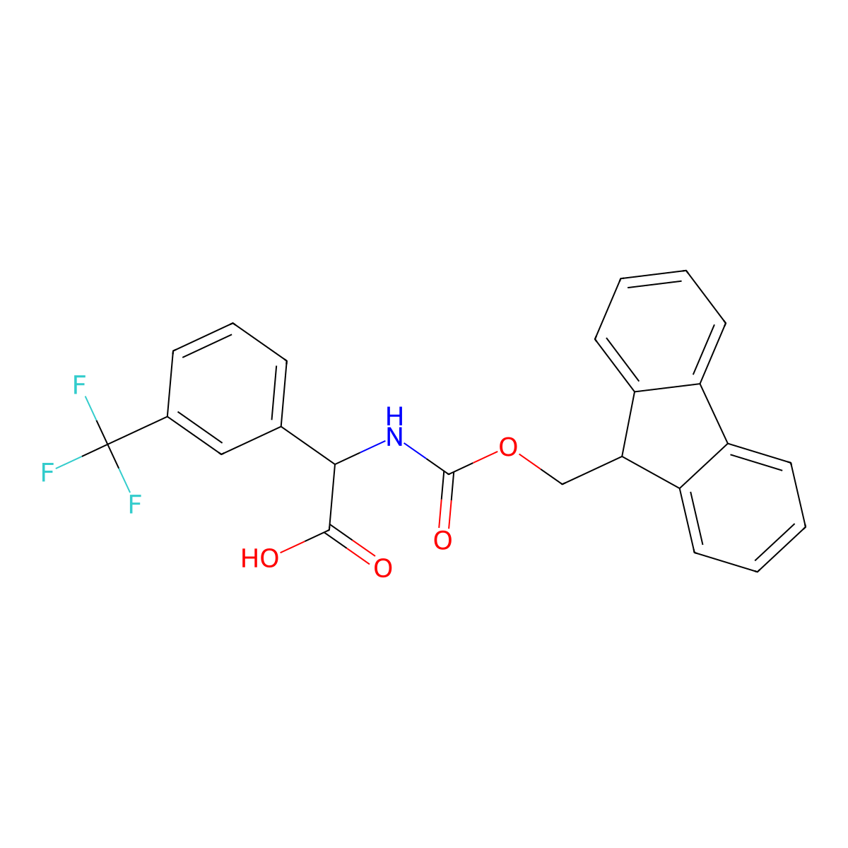 2-{[(9H-fluoren-9-ylmethoxy)carbonyl]amino}-2-[3-(trifluoromethyl)phenyl]acetic acid molecular structure, CAS 678991-14-5