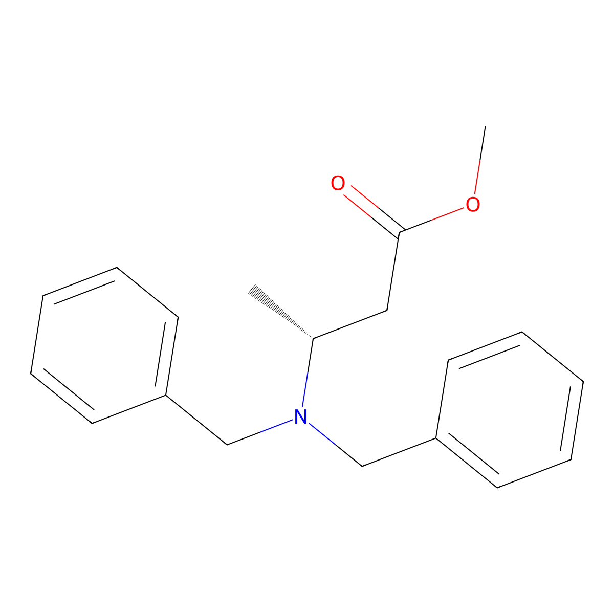 (R)-Methyl 3-(dibenzylamino)butanoate molecular structure, CAS 678991-47-4