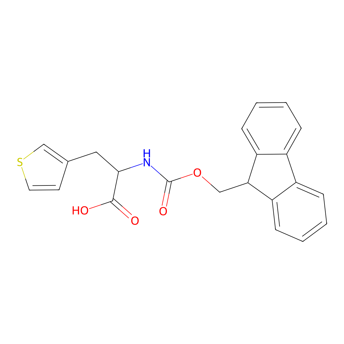 FMOC-DL-3-thienylalanine molecular structure, CAS 678991-94-1