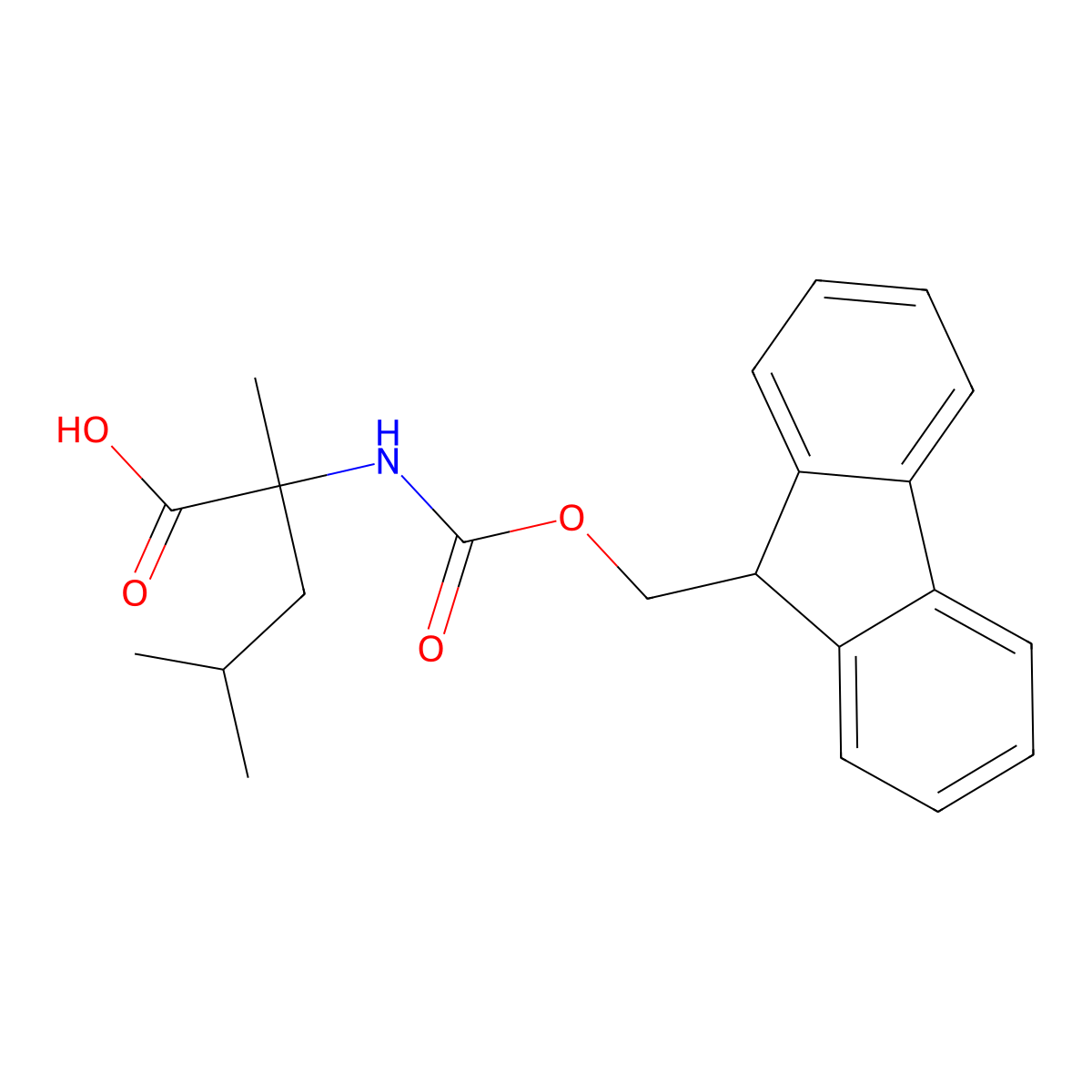 Fmoc-alpha-methyl-DL-leucine molecular structure, CAS 678992-19-3