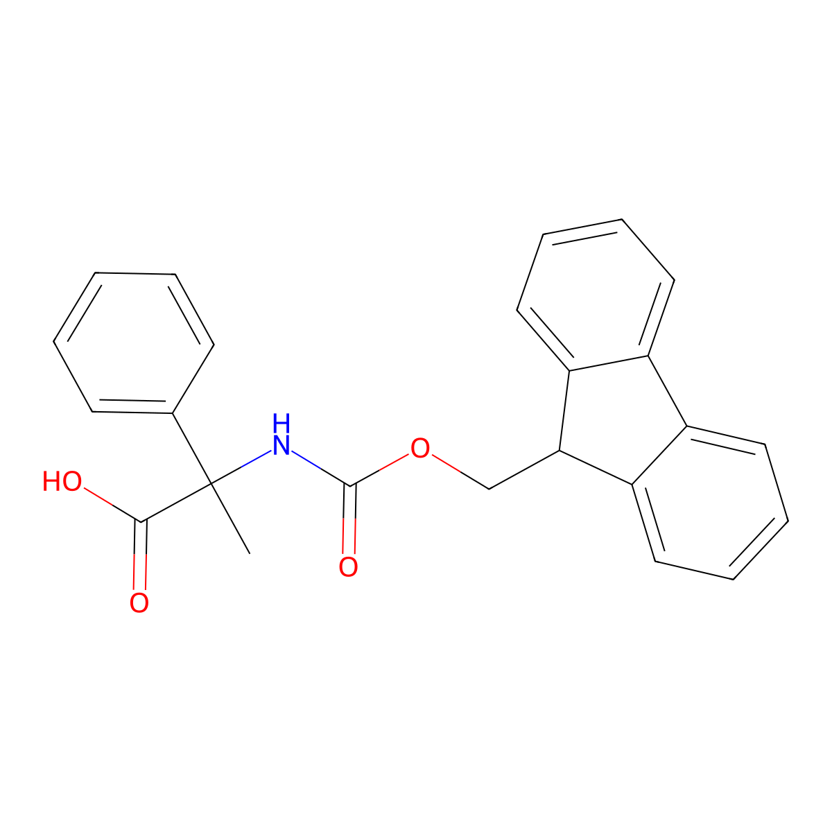 2-({[(9H-fluoren-9-yl)methoxy]carbonyl}amino)-2-phenylpropanoic acid molecular structure, CAS 678992-21-7