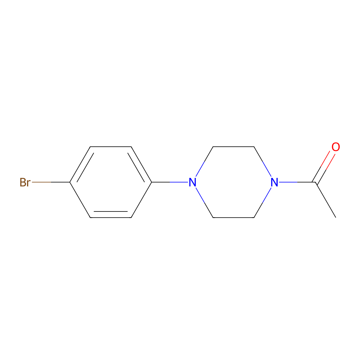 1-(4-(4-Bromophenyl)piperazin-1-YL)ethanone molecular structure, CAS 678996-43-5
