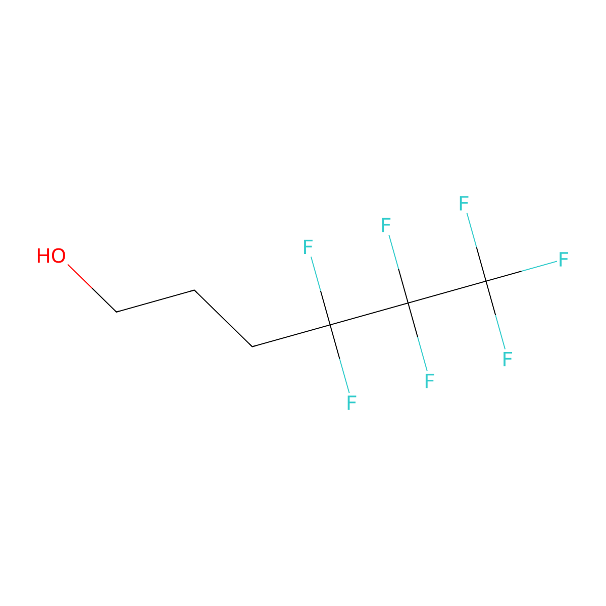 3-(Perfluoropropyl)propanol molecular structure, CAS 679-02-7