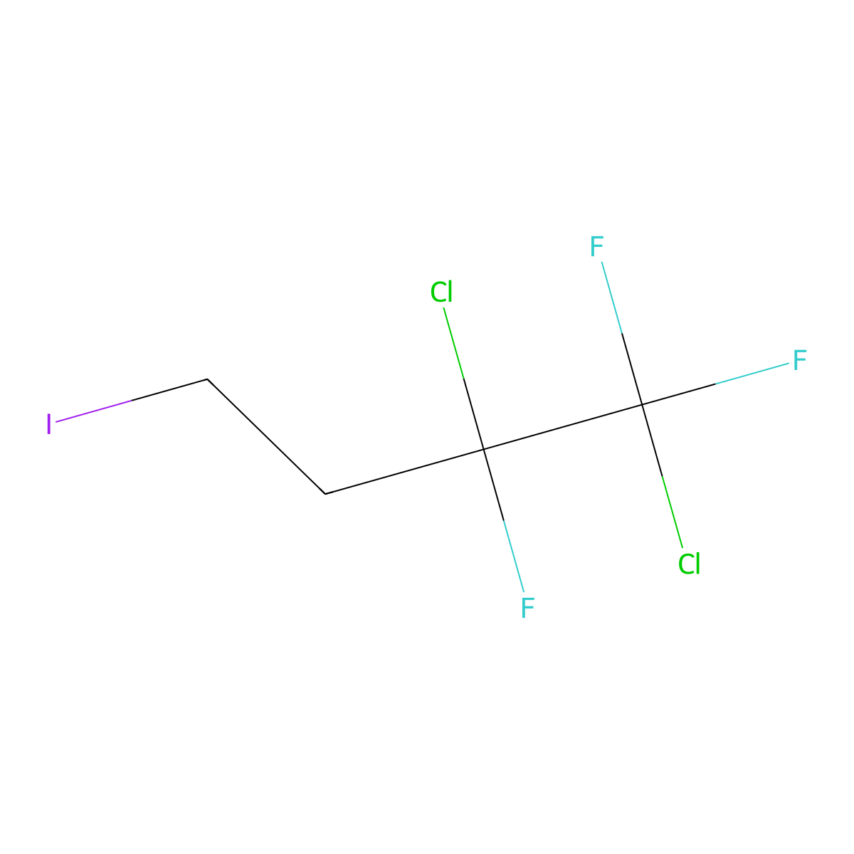1,2-Dichloro-1,1,2-trifluoro-4-iodobutane molecular structure, CAS 679-69-6