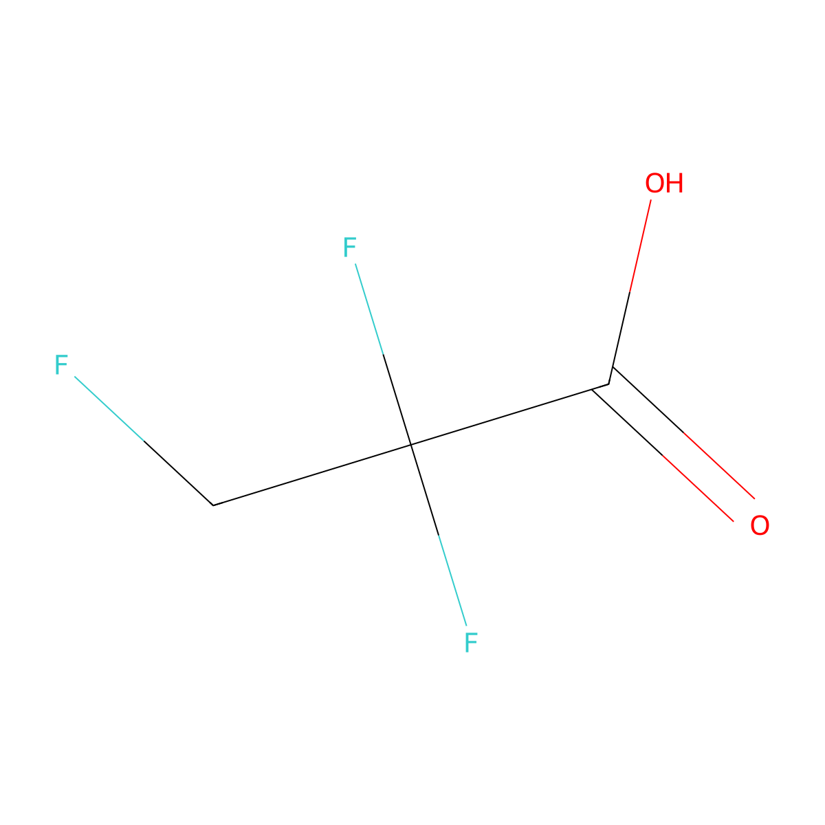 2,2,3-Trifluoropropanoic acid molecular structure, CAS 679-88-9
