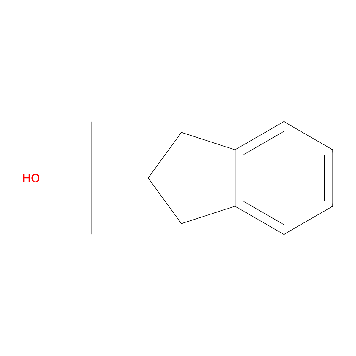 2-(2,3-dihydro-1H-inden-2-yl)propan-2-ol molecular structure, CAS 67900-26-9