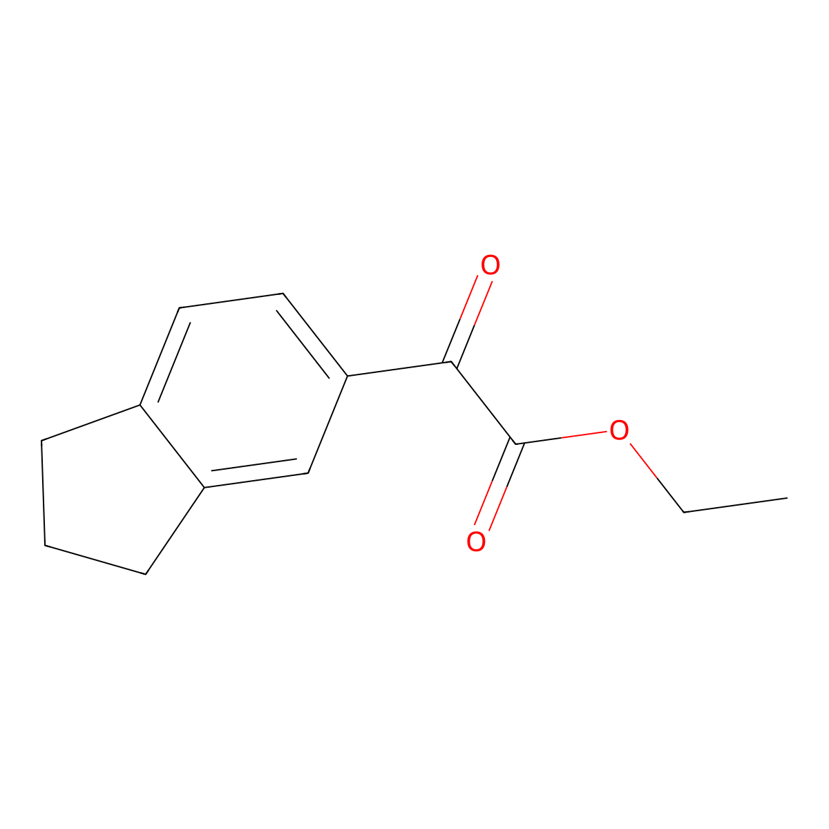 ethyl 2-(2,3-dihydro-1H-inden-5-yl)-2-oxoacetate molecular structure, CAS 67900-32-7