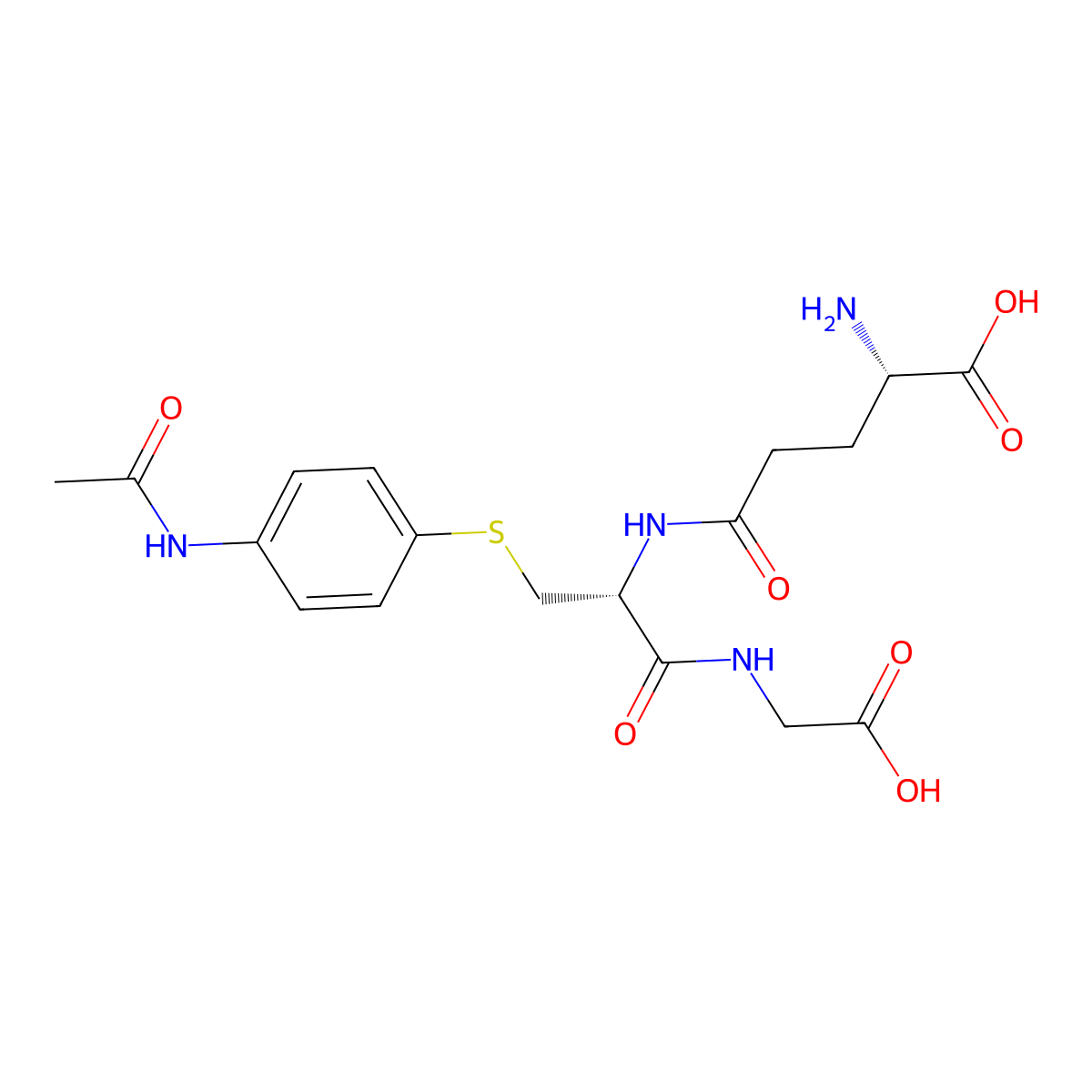 N-(S-(4-(Acetylamino)phenyl)-N-L-gamma-glutamyl-L-cysteinyl)glycine molecular structure, CAS 67900-63-4