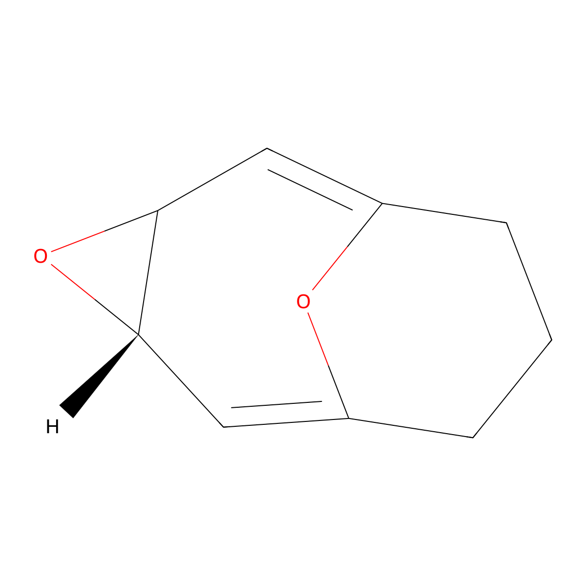 4,11-Dioxatricyclo(5.3.1.0(3,5))undeca-1,6-diene, (1alpha,3beta,5beta,7alpha)- molecular structure, CAS 67902-33-4