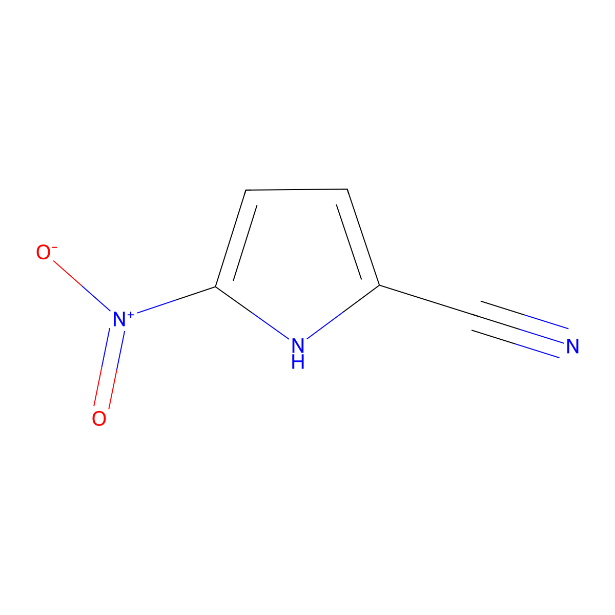 5-Nitro-1H-pyrrole-2-carbonitrile molecular structure, CAS 67903-53-1