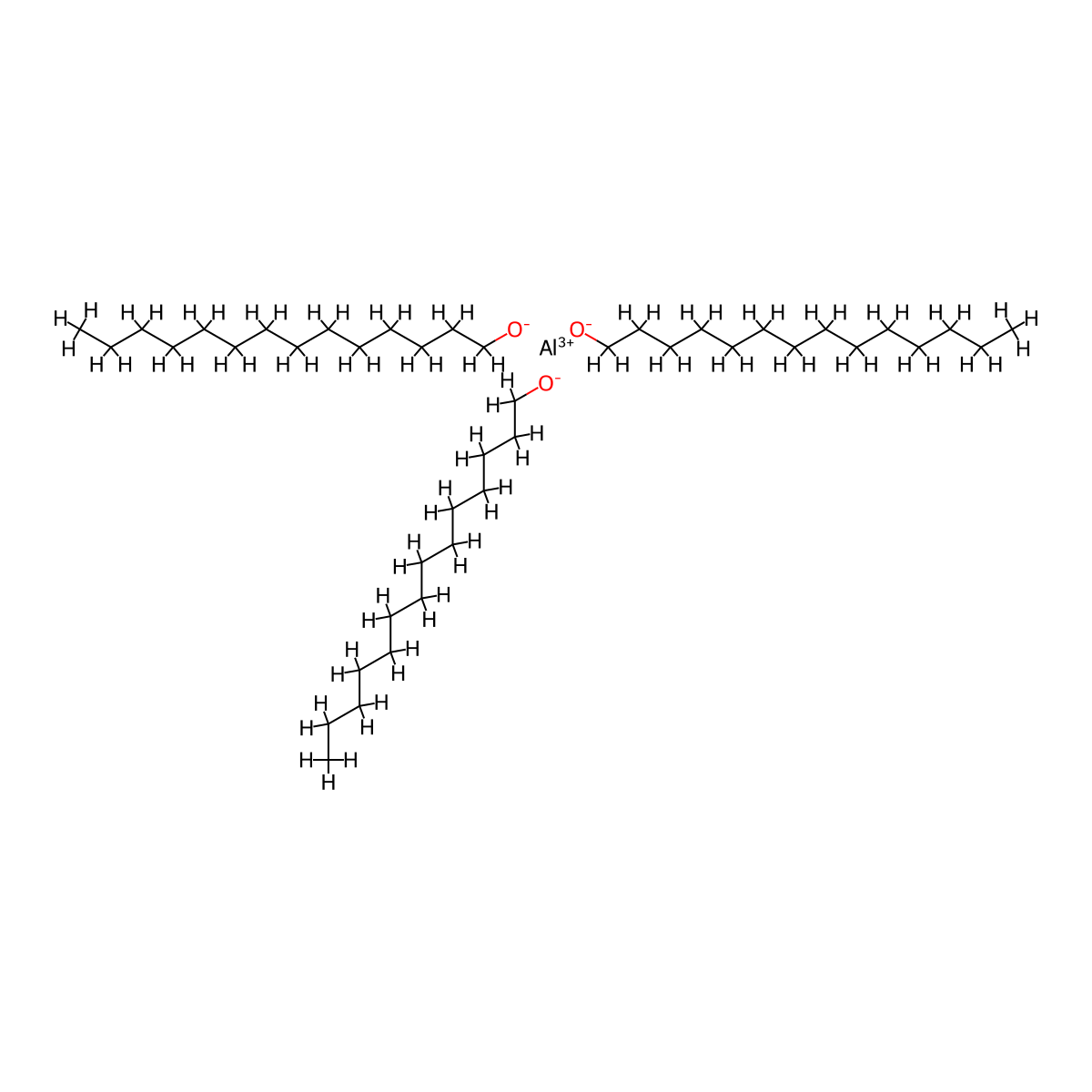 1-Tetradecanol, aluminum salt (3:1) molecular structure, CAS 67905-32-2