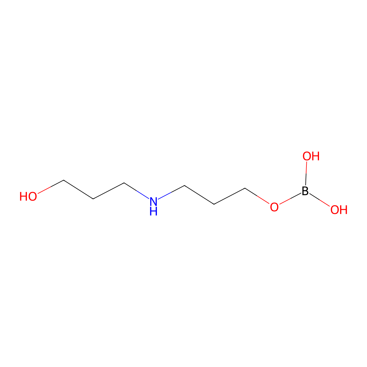 1-Propanol, 3-((3-(boronooxy)propyl)amino)- molecular structure, CAS 67905-33-3