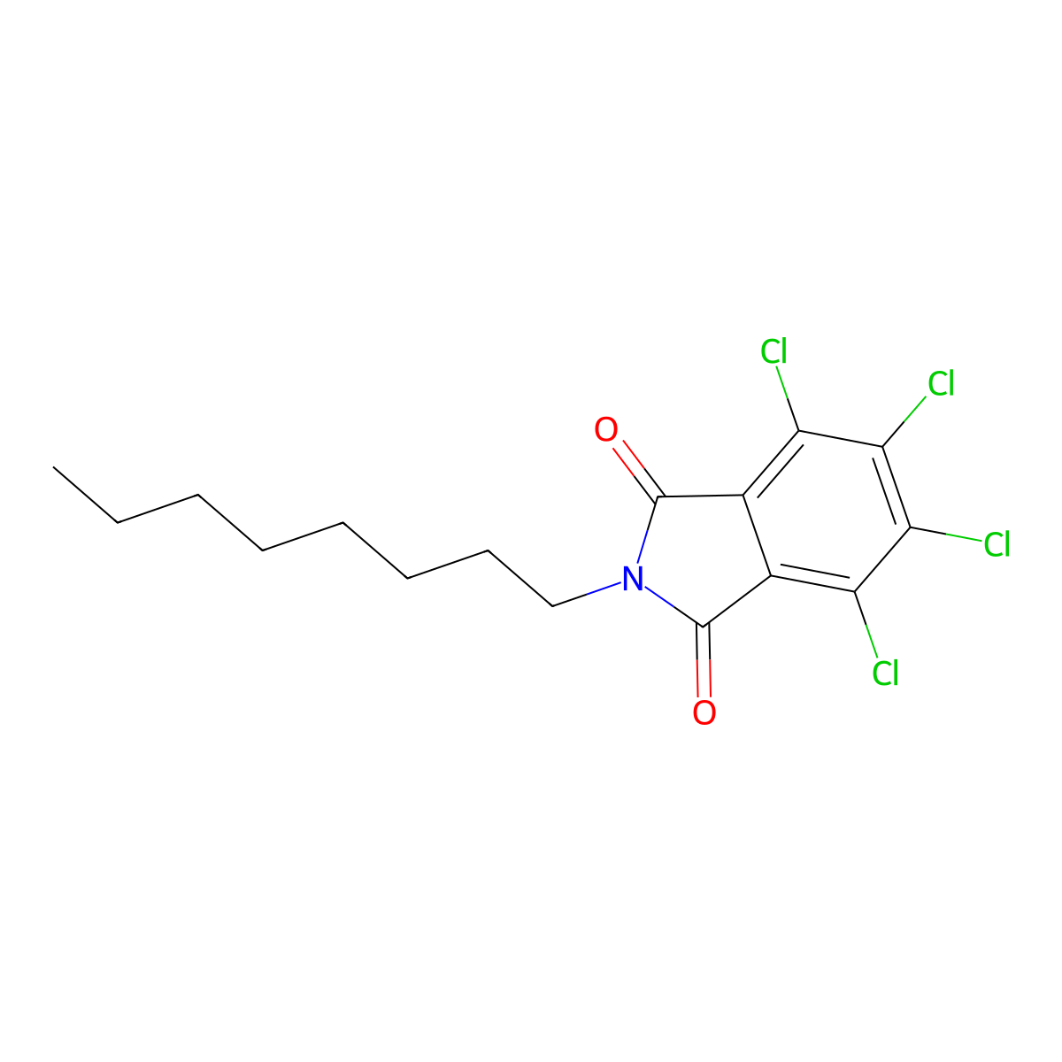 1H-Isoindole-1,3(2H)-dione, 4,5,6,7-tetrachloro-2-octyl- molecular structure, CAS 67905-35-5