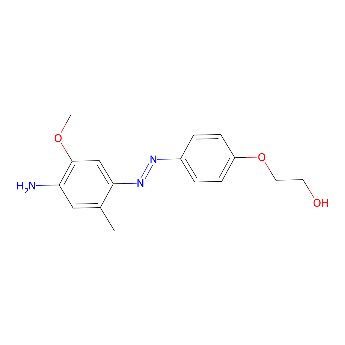 Ethanol, 2-(4-(2-(4-amino-5-methoxy-2-methylphenyl)diazenyl)phenoxy)- molecular structure, CAS 67906-59-6