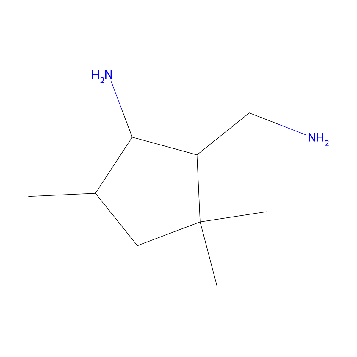 Cyclopentanemethanamine, 5-amino-2,2,4-trimethyl- molecular structure, CAS 67907-32-8