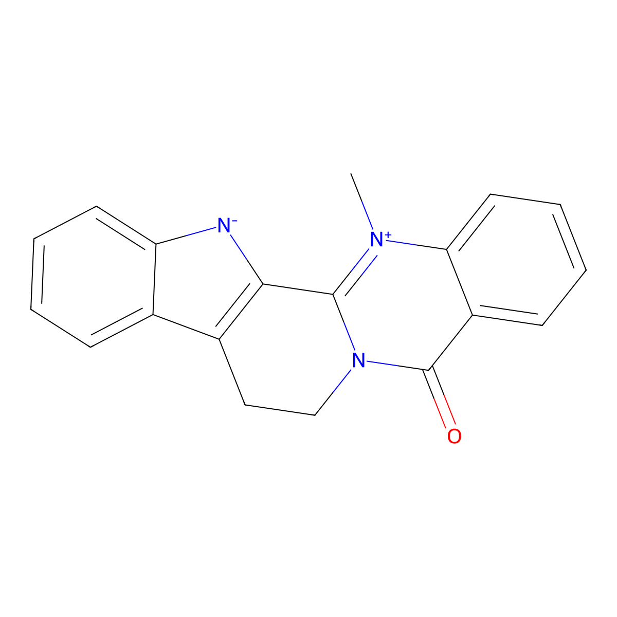 Dehydroevodiamine molecular structure, CAS 67909-49-3