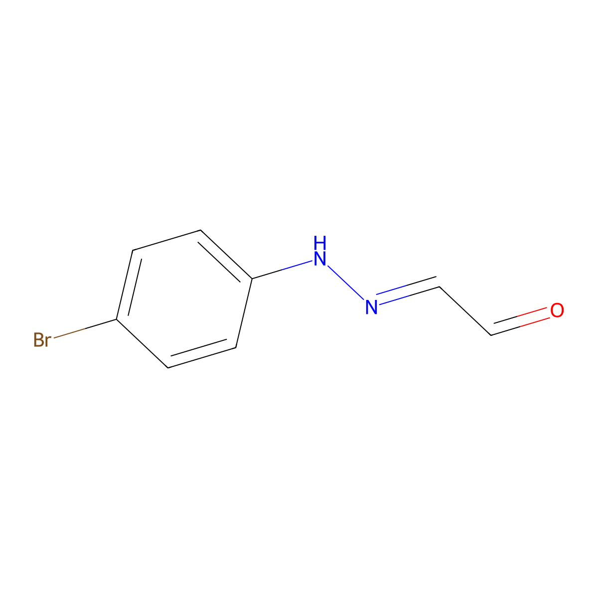 2-(2-(4-Bromophenyl)hydrazono)acetaldehyde molecular structure, CAS 67912-12-3