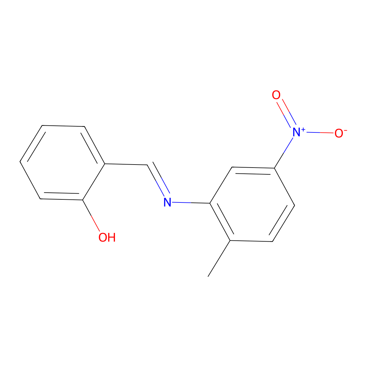 Alpha-(5-nitro-O-tolylimino)-O-cresol molecular structure, CAS 67912-41-8