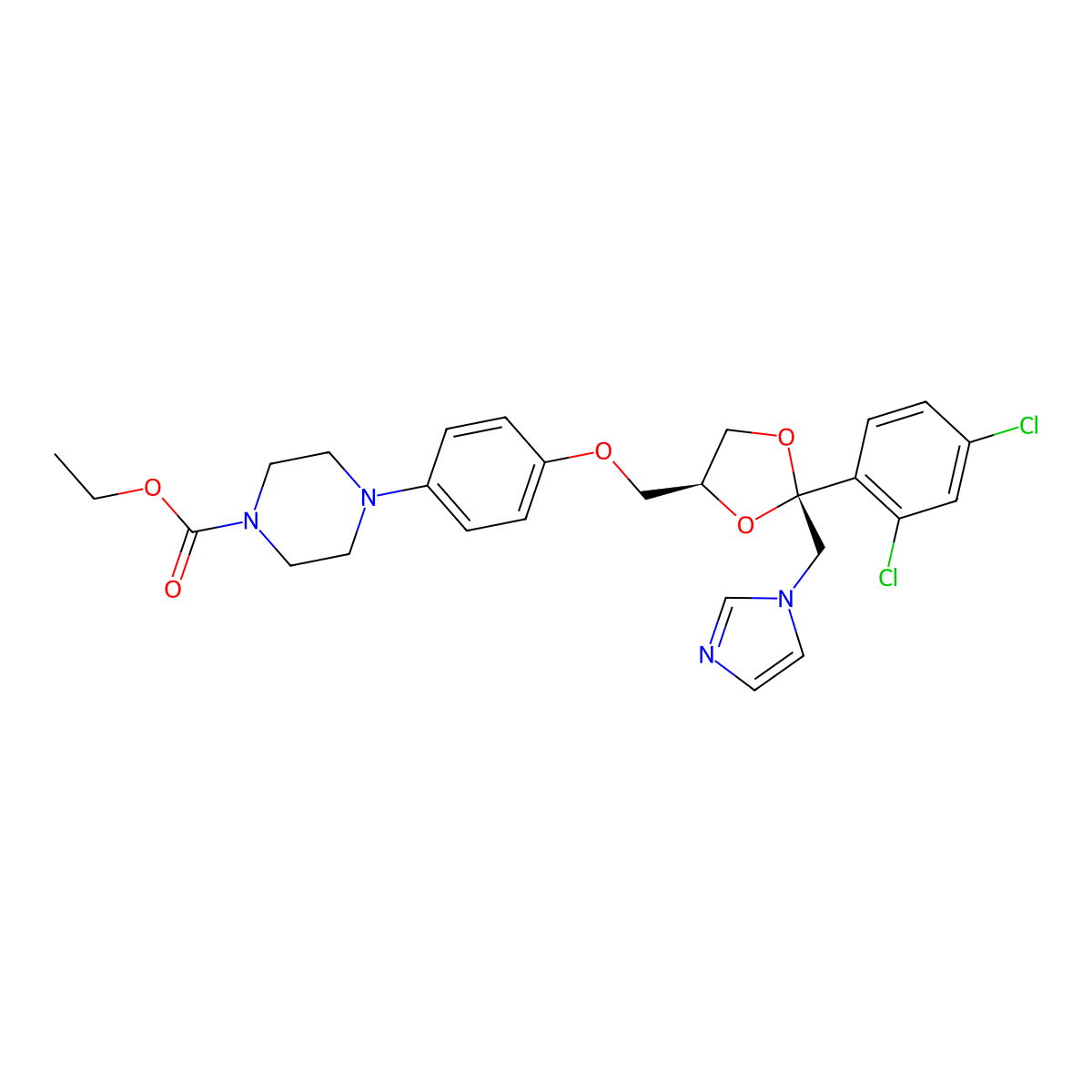 Dichlorophenyl imidazoldioxolan molecular structure, CAS 67914-69-6