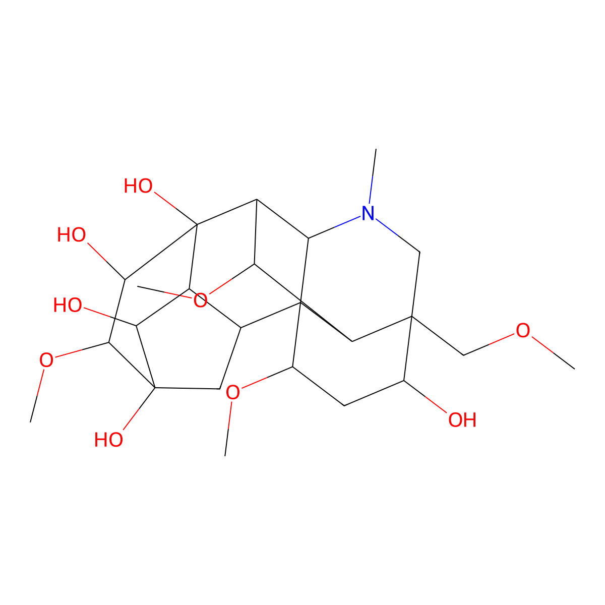 Mesaconine molecular structure, CAS 6792-09-2