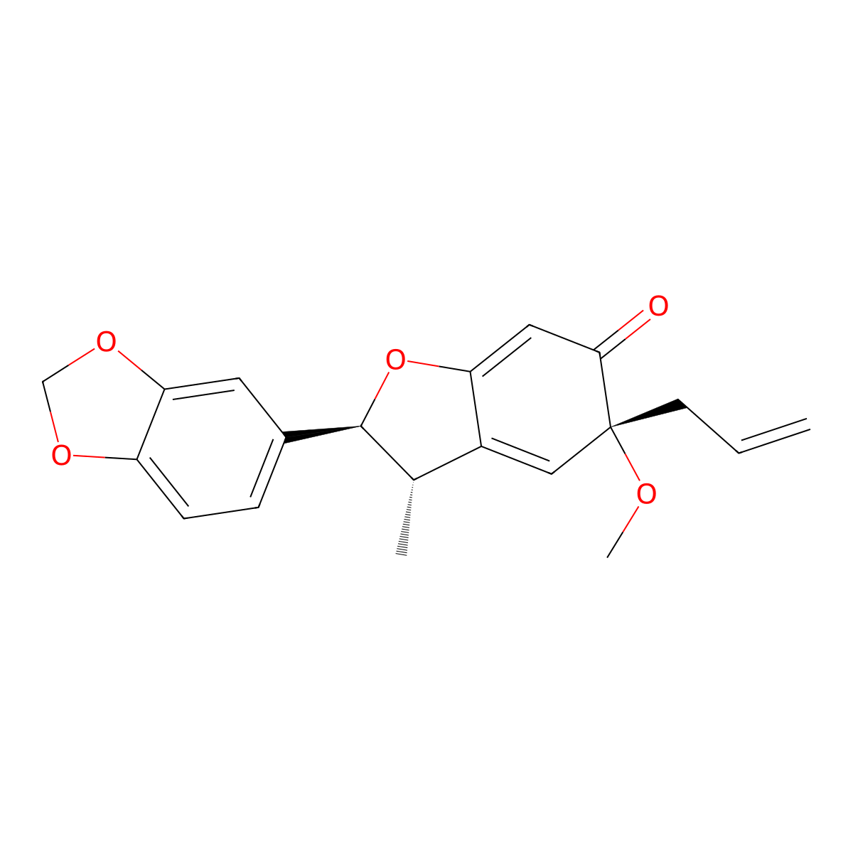 1,6-Dihydro-4,7'-epoxy-1-methoxy-3',4'-methylenedioxy-6-oxo-3,8'-lignan molecular structure, CAS 67920-48-3