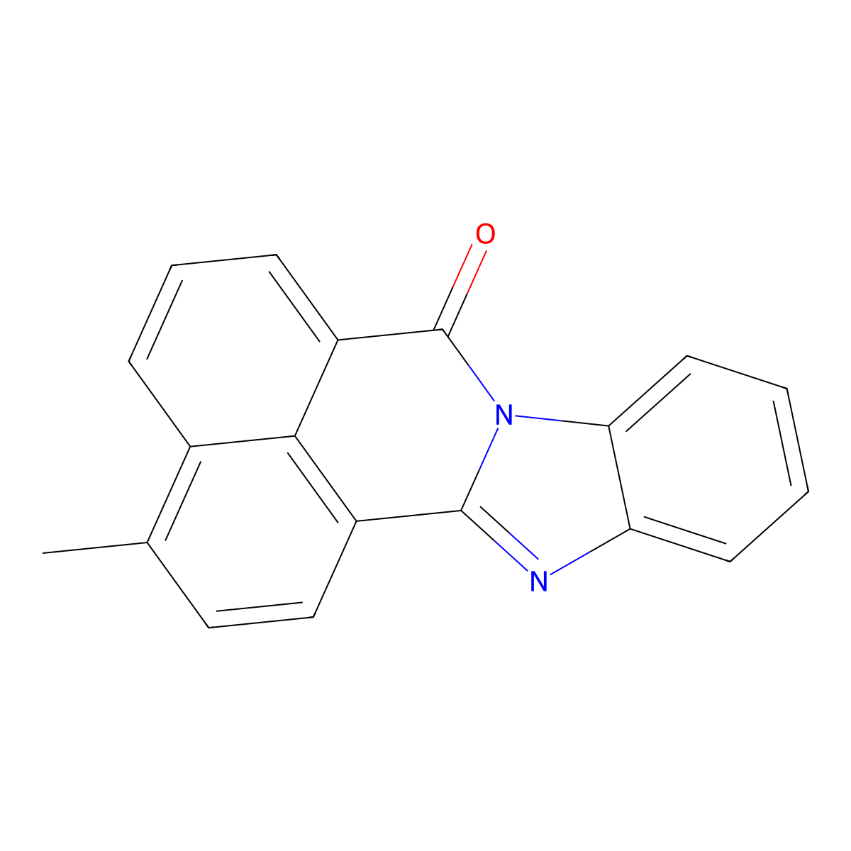 7H-Benzimidazo[2,1-a]benz[de]isoquinolin-7-one, methyl- molecular structure, CAS 67920-93-8